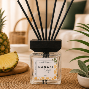Nanasi Sage 100ml pineapple and sage reed diffuser by With Love Kenya