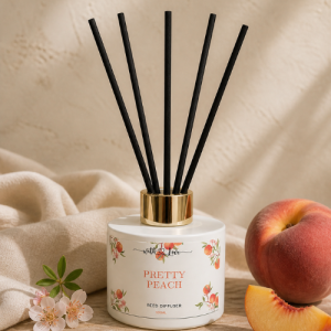Pretty Peach 100ml peach reed diffuser by With Love Kenya